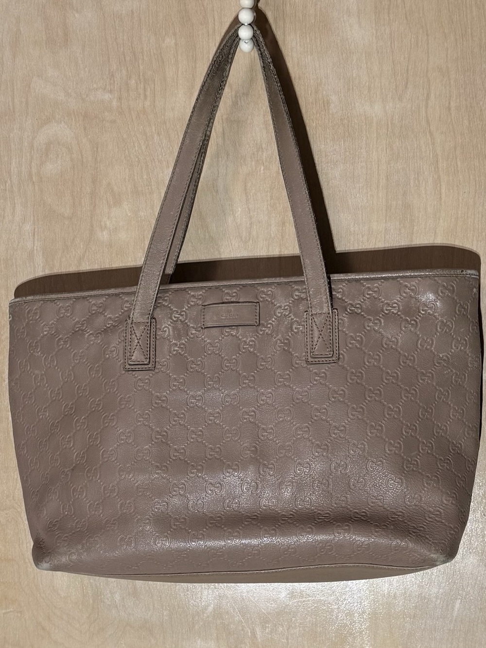 Gucci Embossed GG Tote in Brown